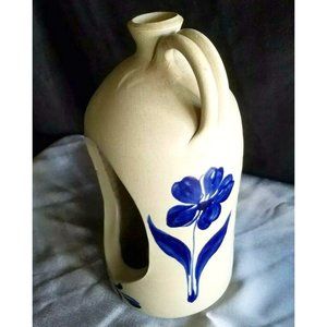 Vintage Williamsburg Pottery Salt Glaze Hurricane Lamp 8" candle holder cottage